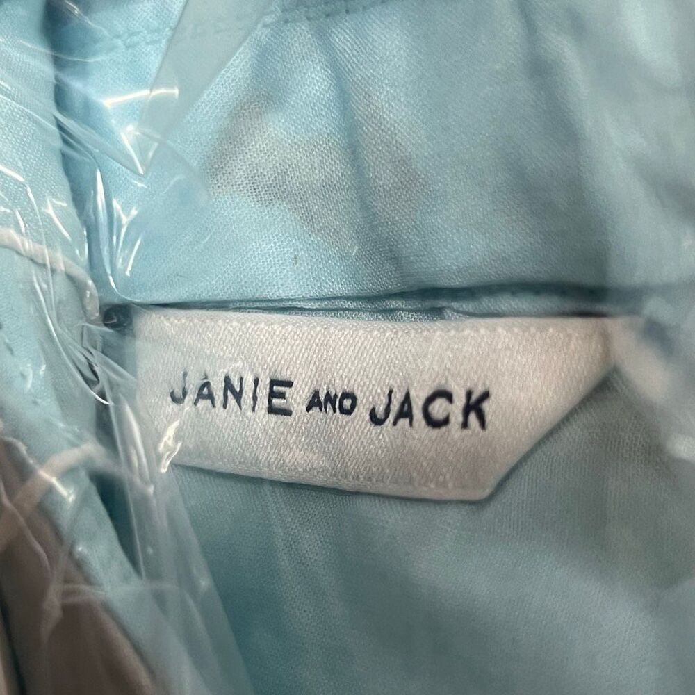 Janie and Jack, The Dog Icon Collared Dress in Breezy Blue Dog Friends, Girl’s 7 - Picture 7 of 8
